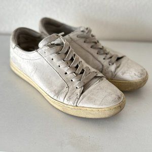 Kenneth Cole Women Kam Sneakers Leather Low Top Lace Up Shoes White Size 7